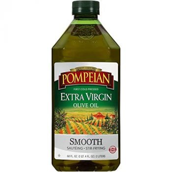 Pompeian Smooth Extra Virgin Olive Oil, First Cold Pressed, Mild and Delicate Flavor, Perfect for Sauteing and Stir-Frying, Naturally Gluten Free, Non-Allergenic, Non-GMO, 68 Fl Oz., Single Bottle