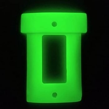 Super Mario Warp Pipe Single Light Switch Wall Plate Cover - Handmade Video Game Room Decor Geek Gamer Bedroom Living Room (Green Glow in the Dark - GFCI Single Rocker Cover 1-Gang Duplex)