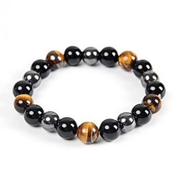 Triple Protection Bracelet - For Protection - Bring Luck And Prosperity - Hematite - Black Obsidian - Tiger Eye - Stone Bracelets