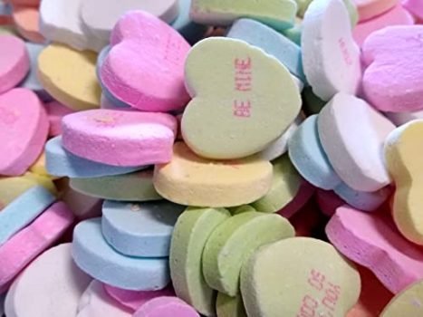 Emporium Candy Rito's Large Conversation Hearts - 2 lbs of Fresh Delicious Sweet Pastel Fruity Valentine's Candy, Red, 2 Pound (Pack of 1)