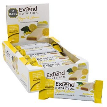 Extend Bar Snacks for Energy and Intermittent Fasting, 1.48 ounce 15 Count (Yogurt & Lemon)