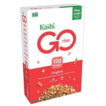 Kashi GO Breakfast Cereal, Vegetarian Protein, Fiber Cereal, Original, 8.2lb Case (10 Boxes)