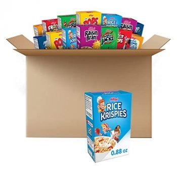 Kellogg's Breakfast Cereal, Bulk Pantry Staples, Individual Sized Boxes, Variety Pack, 3.2lb Case (48 Boxes)