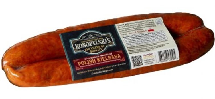 Konopelski Polish Kielbasa, Rope Style 4-1lb. Packs, Authentic Recipe from Poland, Featuring Natural Wood Fired Smoke from Family Owned 100-Year co.