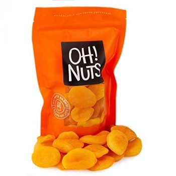 Oh! Nuts Dried Turkish Apricots - 2 LB Bulk | Fresh Dehydrated Natural Apricots, Sundried Unsweetened Dried Fruit for Snacking & Baking | No Sugar Added, All Natural, Non-GMO, Gluten-Free