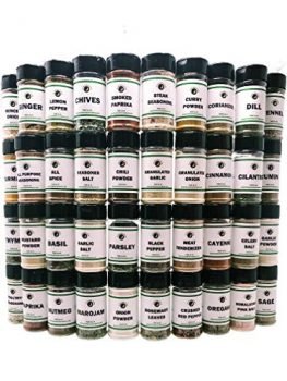 Premium | Ultimate Pantry SEASONING, HERB, SPICE and SPECIALTY SALT Set | 40 Count | Everything Your Kitchen Needs!