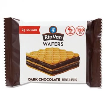 Rip Van Chocolate Hazelnut Wafer Cookies - Healthy Snacks - Non GMO Snack - Keto Snacks - Low Carb, Low Sugar (2g), Low Calorie and Vegan Snack - 16 Count (Dark Chocolate)
