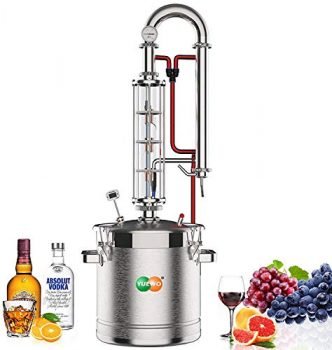 YUEWO 5.8Gal/22Litres Stainless Steel Still Wine Making Kit Water Distiller Home Brewing Kit for DIY Whisky Wine Brandy Gin Vodka Alcohol (Produce 92% ABV)