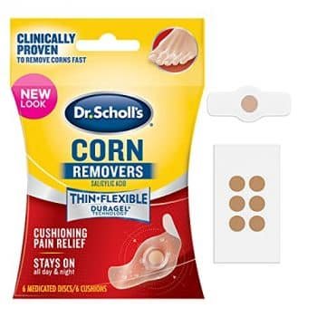 Dr. Scholl's Corn Remover with Duragel Technology, 6ct / Removes Corns Fast and Provides Cushioning Protection Against Shoe Pressure and Friction for All-Day Pain Relief (Packaging May Vary)