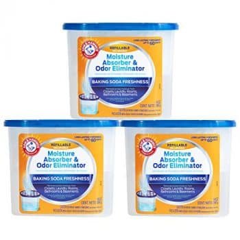 Arm & Hammer Fragrance Free Refillable Moisture Absorber and Odor Eliminator 14 oz. Tub, 3 Ct
