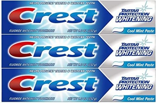 Crest Tartar Protection Whitening Toothpaste, Cool Mint Paste, 8.2 oz (232g) - Pack of 3