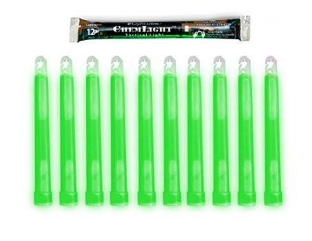 Cyalume Military Grade Green Glow Sticks - Premium Bright 6” ChemLight Emergency Glow Sticks with 8 Hour Duration (Bulk Pack of 10 Chem Lights)