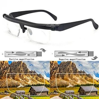 Dial Adjustable Glasses Variable Focus Distance Vision Eyeglasses Zoom Glasses for Reading