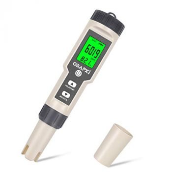 Digital Salinity Tester for Salt Water - Waterproof IP67 Salinity Meter with ATC Large Range 0-200ppt Saltwater Tester for Seawater, Aquariums, Marine Monitoring, and Koi Fish Pond by ORAPXI