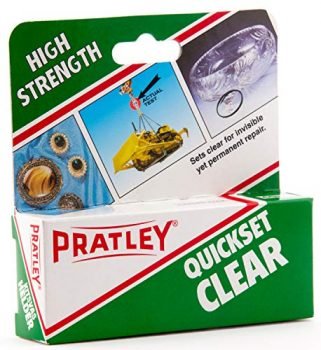 Epoxy Glue - Clear 2 Part Glass, Plastic, Jewelry, Ceramic, Metal, Stone and Porcelain Adhesive Repair Kit by Pratley