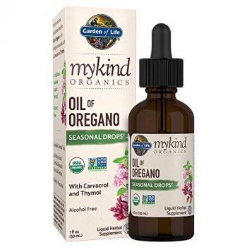 Garden of Life mykind Organics Oil of Oregano Seasonal Drops 1 fl oz (30 mL) Liquid, Concentrated Plant Based Immune Support - Alcohol Free, Organic, Non-GMO, Vegan & Gluten Free Herbal Supplements