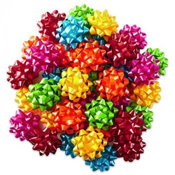 Hallmark Bright Gift Bow Assortment (36 Bows) Red, Pink, Orange, Green, Teal, Yellow for Birthdays, Weddings, Baby Showers, Bridal Showers, Christmas, Hanukkah