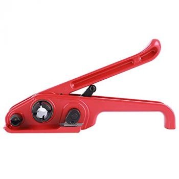 Heavy Duty Poly Strapping Tensioner & Cutter Manual Banding Tools Windlass for 1/2" -3/4" Width Polyester Polyproplyn Strap - Passion Red