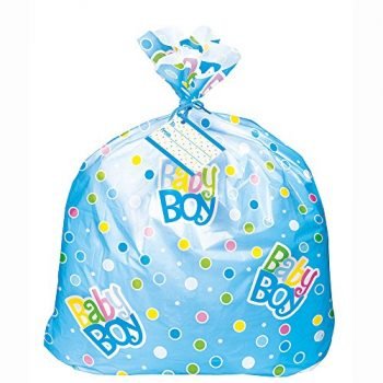 Jumbo Plastic Blue Polka Dot Boy Bag