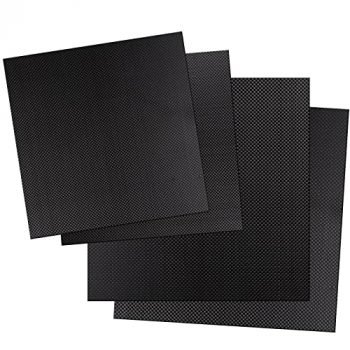 Kalolary Carbon Fiber Board Plate 240 X 240 X 3 MM, Carbon Fiber Sheets Available in 1mm 3mm Plain Weave Carbon Fiber Sheets 100% 3K Glossy Surface Carbon Fiber Plate