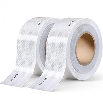 LEORAY Reflective Tapes 2" X 200 FT DOT-C2 Waterproof Silver Adhesive Reflector Tape for Trailer Cars Trucks Outdoor