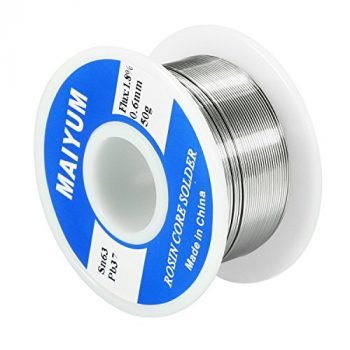MAIYUM 63-37 Tin Lead Rosin Core Solder Wire for Electrical Soldering (0.6mm 50g)