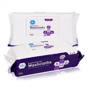 Medpride Disposable Premoistened Washcloths - Non Irritating Adult Cloth Wipes With Aloe Vera & Lanolin For Sensitive Skin- 8” x 12” Extra Soft Multipurpose Cleansing / Incontinence Wipes- 80 Cloths