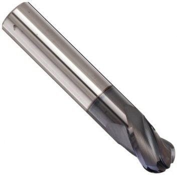 Melin Tool - 56245 CCMGS-B Carbide Ball Nose End Mill, AlTiN Monolayer Finish, 30 Deg Helix, 4 Flutes, 1.5000" Overall Length, 0.1875" Cutting Diameter, 0.1875" Shank Diameter