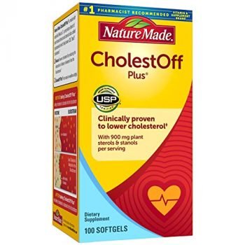 Nature Made CholestOff Plus, Dietary Supplement for Heart Health Support, 100 Softgels, 25 Day Supply
