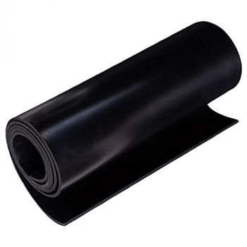 Neoprene Rubber Sheet 1/8" Thick x 16" Wide x 30" Long, Solid Rubber Sheets, Rolls & Strips for Gaskets Material, Pads, Crafts, Weather Stripping, Flooring, Black