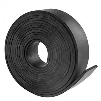 Neoprene Rubber Sheet, Solid Rubber Sheets, Rolls & Strips for DIY Gaskets, Crafts, Pads, Flooring, Protection, Supports, Leveling, Anti-Vibration, Anti-Slip (1" Wide x 1/8" Thick x 10' Long)