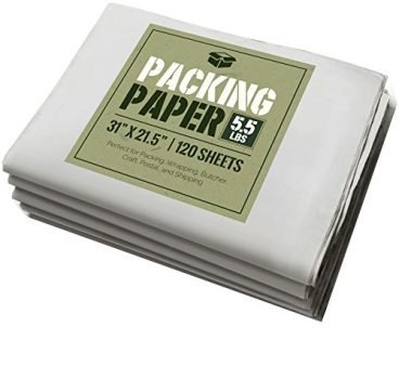 Newsprint Packing Paper: 5.5 lbs (~120 Sheets) of Unprinted, Clean Newsprint Paper, 31" x 21.5"
