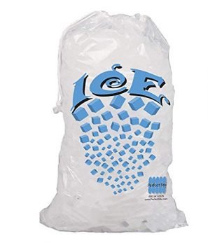 Perfect Stix 50 Pack 20 lb. Drawstring Ice Bags 14 x 28 Inch Plastic Ice Bags. Heavy Duty with Draw String (2.8mil Thickness). Pack of 50CT