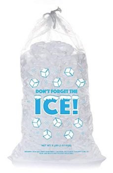 Plastic Ice Bags 8 Lb with Draw String - Pack of 50