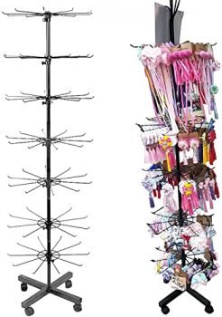 Retail Display Stand 7 Tier for Store Display Movable Shop Spinner Jewelry Keyring Socking Hats Toys Show Rack