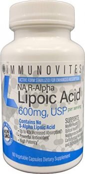 Stabilized R-Alpha Lipoic Acid ((True)) 600mg per Serving [[High Potency & up to 40x Increased Absorption]] (Na R-ALA) (Na R-LA) (Na R-Lipoate) (1 Bottle)