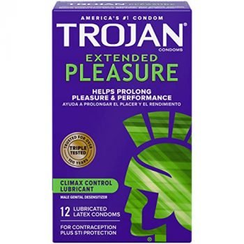 Trojan Pleasures Extended - Extend Your Pleasure With Just A Hint Of Numbing Agent 12pk