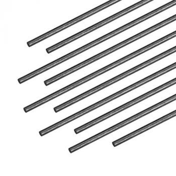 uxcell Carbon Fiber Rod for RC Airplane DIY Craft 1mm Matte Pole 400mm 15.7 Inch, 10pcs