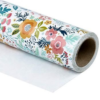 WRAPAHOLIC Wrapping Paper Roll - Beautiful Floral Design for Birthday, Mother's Day, Wedding, Baby Shower Wrap - 30 inch x 33 feet
