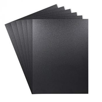 Zuvas Black ABS Plastic Sheet 12" x 16" x 0.06" 6 Pack, Flexible Than Plexiglass Sheet, Moldable Than Acrylic Sheet, DIY Materials for Home Decor, Handcrafts (Matte & Textured Finish)