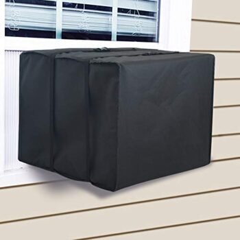 Foozet Window Air Conditioner Cover for Outside Unit, 27" W x 23" D x 18" H inches, Large, 420D