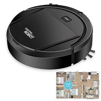 Spsun Sweeping Robot,Robot Vacuum Cleaner,Integral Memory Multiple Cleaning Modes Vacuum Best for Pet Hairs,Cleans Hard Floors to Medium-Pile Carpets,1800pa Super-Strong Suction,Ultra Slim Quiet