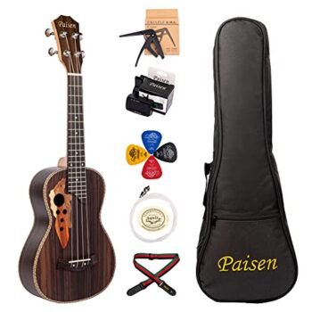 23-inch Hawaii Ukulele Rosewood Professional Concert Ukulele Send Tuner Trim Folder Thick Piano Bag