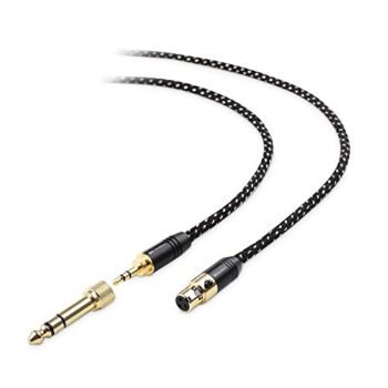 Cable Matters Premium Braided 3.5mm to Mini XLR Headphone Cable 4 ft - Compatible with Beyerdynamic DT 1770 Pro, DT 1990 Pro, AKG K240, K182, K175, K182, K245, K371, and Q701 Headphones