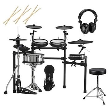 Roland TD-27KV V-Drums Electronic Drum Set, Bundle with Bench, Headphones, Drum Sticks