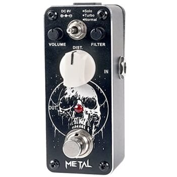Sondery Metal Distortion Guitar Effect Pedal, Warm Smooth Wide Range of Vintage Distortion - True Bypass, 3 Modes of Solo Turbo and Normal - Mini Size, Art Design Series