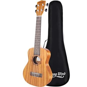 Strong Wind Concert Ukulele, Mahogany 23 Inch Ukeleles for Beginners, Adult Uke Hawaiian Starter Ukalalee With Gig Bag