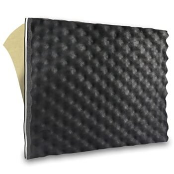 TroyStudio Triple Noise Insulation Sound Proof Foam Panel - 19 X 16 X 0.7 Inches Pack of 1 Self-Adhesive Closed Cell Foam Soundproofing Foam - Car Sound Deadening Mat - Egg Crate Acoustic Foam Panel