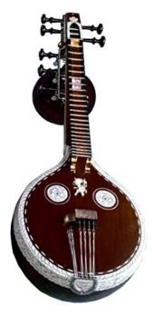 ULTRA-SPECIAL QUALITY FULL JACKWOOD CARNATIC SARASWATI VEENA w ELECTRIC PICK UP. BEAUTIFUL DARK FINISH. w TRAINING DVD