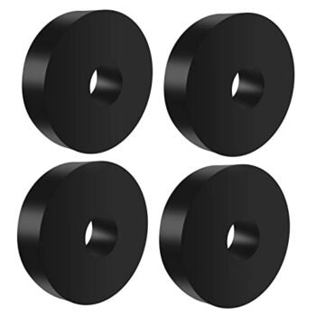 4 Pack Rubber Isolation Feet Pads Thick Rubber Washers 1.5 Inch Od 0.5 Inch Id 0.4 Inch Thick Mechanical Vibration Damping Pads Anti Vibration